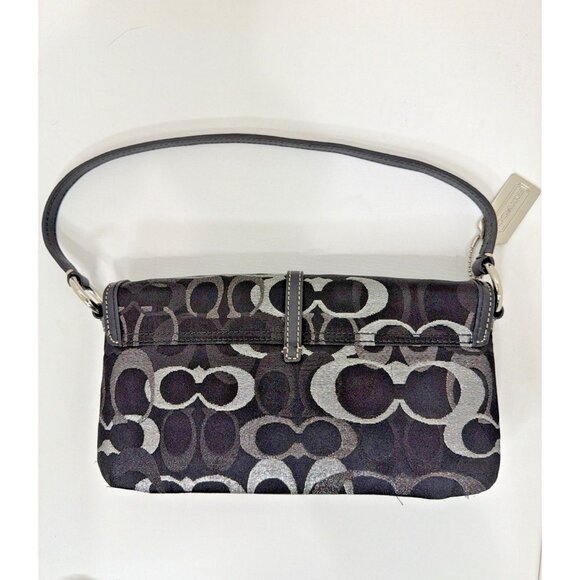 Authentic COACH Signature C Logo Shoulder Bag & Matching Wallet Set – Black Shim - Picture 4 of 16
